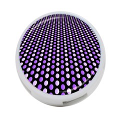 Purple And Pink Dots Pattern, Black Background 4-port Usb Hub (two Sides) by Casemiro