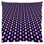 Purple and Pink Dots Pattern, black background Standard Flano Cushion Case (One Side) Front