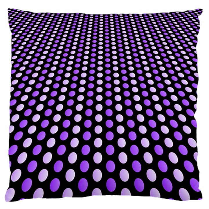 Purple and Pink Dots Pattern, black background Standard Flano Cushion Case (One Side)