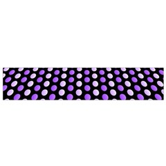 Purple And Pink Dots Pattern, Black Background Small Flano Scarf by Casemiro