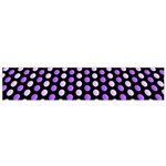 Purple and Pink Dots Pattern, black background Small Flano Scarf Front