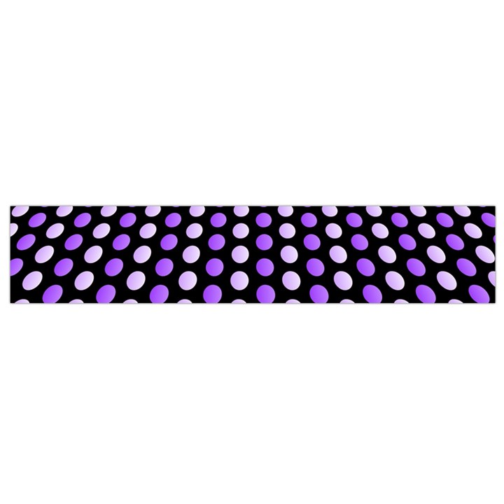 Purple and Pink Dots Pattern, black background Small Flano Scarf