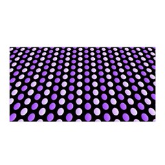 Purple And Pink Dots Pattern, Black Background Satin Wrap by Casemiro