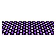 Purple And Pink Dots Pattern, Black Background Satin Scarf (oblong) by Casemiro