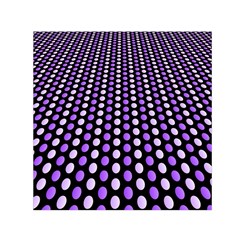 Purple And Pink Dots Pattern, Black Background Small Satin Scarf (square) by Casemiro