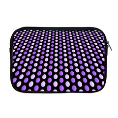 Purple And Pink Dots Pattern, Black Background Apple Macbook Pro 17  Zipper Case by Casemiro