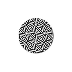 Black And White Abstract Lines, Geometric Pattern Golf Ball Marker (4 Pack) by Casemiro