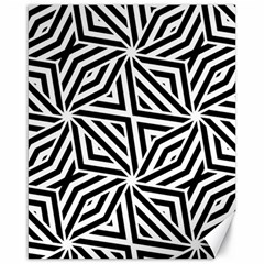 Black And White Abstract Lines, Geometric Pattern Canvas 16  X 20  by Casemiro