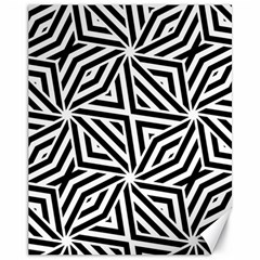 Black And White Abstract Lines, Geometric Pattern Canvas 11  X 14  by Casemiro