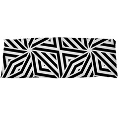 Black And White Abstract Lines, Geometric Pattern Body Pillow Case Dakimakura (two Sides) by Casemiro