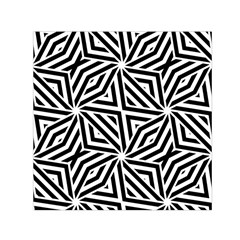 Black And White Abstract Lines, Geometric Pattern Small Satin Scarf (square) by Casemiro