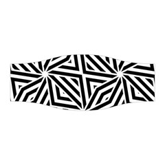 Black And White Abstract Lines, Geometric Pattern Stretchable Headband by Casemiro