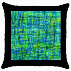 Mosaic Tapestry Throw Pillow Case (black) by essentialimage