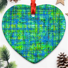 Mosaic Tapestry Heart Ornament (two Sides) by essentialimage