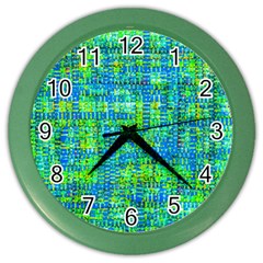 Mosaic Tapestry Color Wall Clock by essentialimage