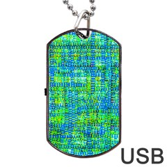 Mosaic Tapestry Dog Tag Usb Flash (one Side) by essentialimage