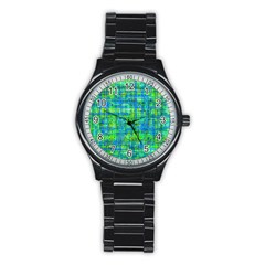 Mosaic Tapestry Stainless Steel Round Watch by essentialimage