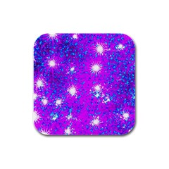 Privet Hedge With Starlight Rubber Square Coaster (4 Pack)  by essentialimage