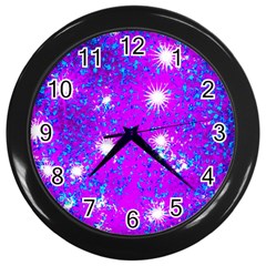 Privet Hedge With Starlight Wall Clock (black) by essentialimage