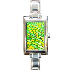 Diagonal Street Cobbles Rectangle Italian Charm Watch by essentialimage