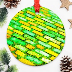 Diagonal Street Cobbles Ornament (round) by essentialimage