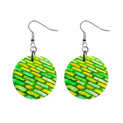 Diagonal Street Cobbles Mini Button Earrings by essentialimage