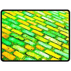 Diagonal Street Cobbles Fleece Blanket (large)  by essentialimage