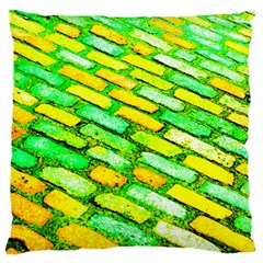 Diagonal Street Cobbles Large Cushion Case (two Sides) by essentialimage