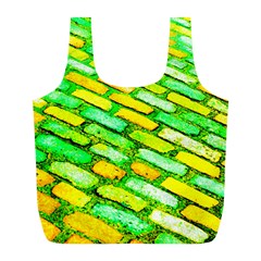 Diagonal Street Cobbles Full Print Recycle Bag (l) by essentialimage