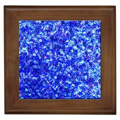 Blue Sequin Dreams Framed Tile by essentialimage