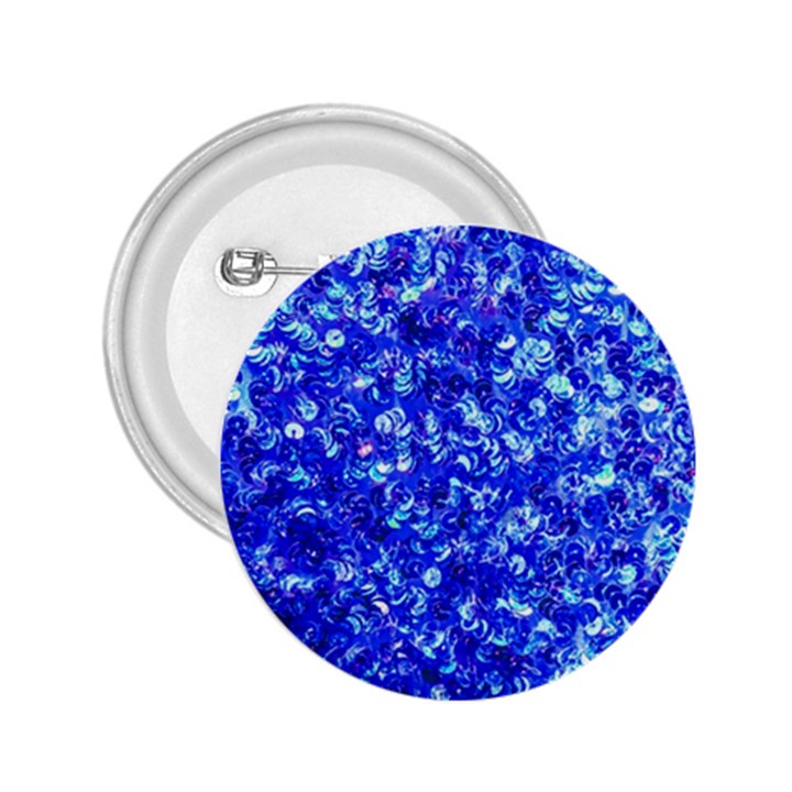 Blue Sequin Dreams 2.25  Buttons