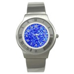 Blue Sequin Dreams Stainless Steel Watch Front