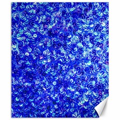 Blue Sequin Dreams Canvas 8  X 10  by essentialimage