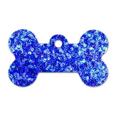 Blue Sequin Dreams Dog Tag Bone (two Sides) by essentialimage