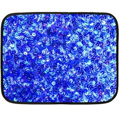 Blue Sequin Dreams Double Sided Fleece Blanket (mini) 