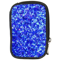 Blue Sequin Dreams Compact Camera Leather Case by essentialimage