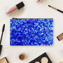 Blue Sequin Dreams Cosmetic Bag (medium) by essentialimage