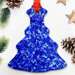 Blue Sequin Dreams Christmas Tree Ornament (two Sides) by essentialimage