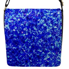 Blue Sequin Dreams Flap Closure Messenger Bag (s) by essentialimage