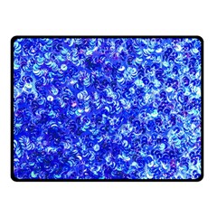 Blue Sequin Dreams Double Sided Fleece Blanket (small)  by essentialimage