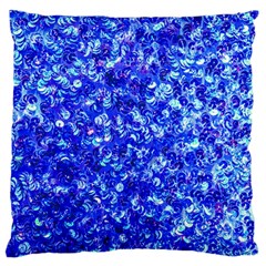 Blue Sequin Dreams Standard Flano Cushion Case (two Sides) by essentialimage