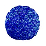 Blue Sequin Dreams Standard 15  Premium Flano Round Cushions Front