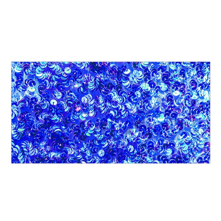 Blue Sequin Dreams Satin Shawl