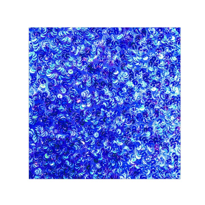 Blue Sequin Dreams Small Satin Scarf (Square)