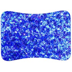 Blue Sequin Dreams Velour Seat Head Rest Cushion by essentialimage