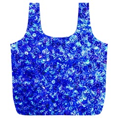 Blue Sequin Dreams Full Print Recycle Bag (xxl) by essentialimage