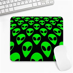 We Are Watching You! Aliens Pattern, Ufo, Faces Large Mousepads by Casemiro