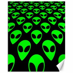 We Are Watching You! Aliens Pattern, Ufo, Faces Canvas 11  X 14  by Casemiro