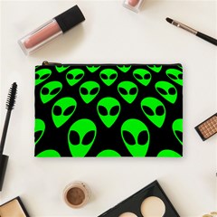 We Are Watching You! Aliens Pattern, Ufo, Faces Cosmetic Bag (medium)