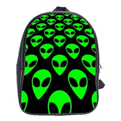 We Are Watching You! Aliens Pattern, Ufo, Faces School Bag (large) by Casemiro